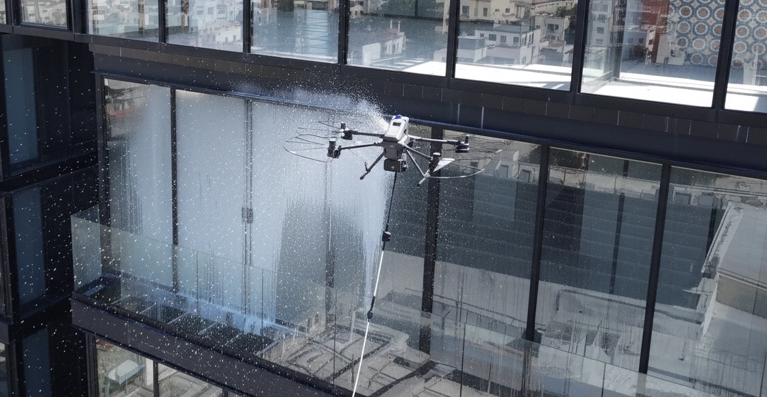 Lee más sobre el artículo Limpieza en altura con drones: el aliado para iniciar el año con fachadas impecables